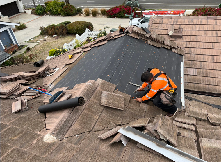 contractor installing roof shingles rancho santa margarita ca